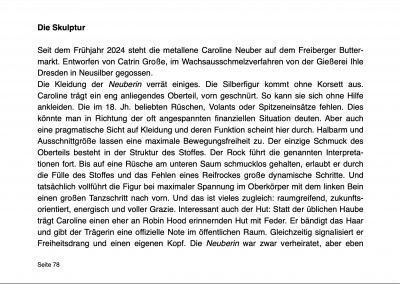 Text zur Skulptur der Neuberin