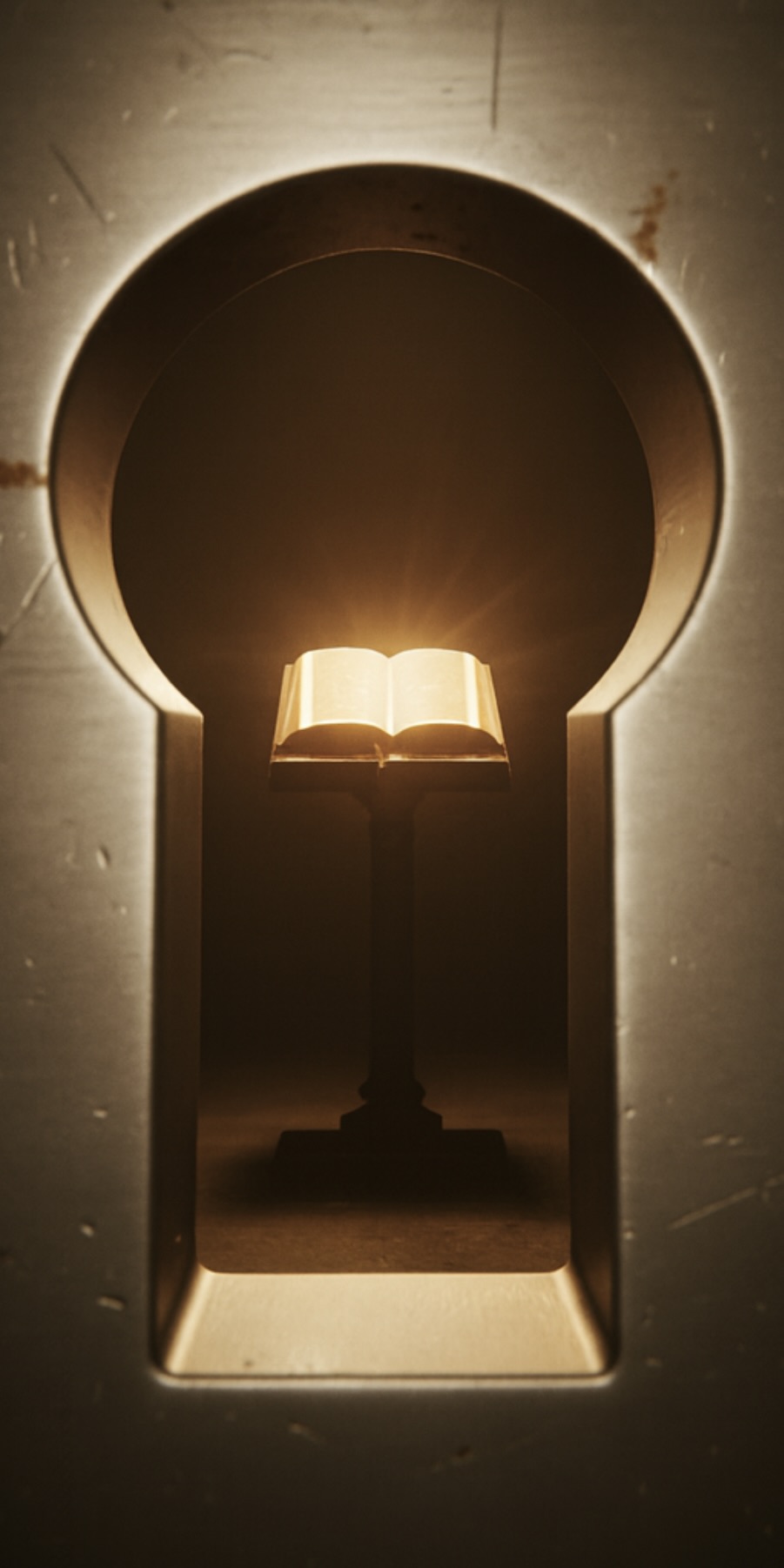 Blick durch ein Schlüsselloch Blick durch ein Schlüsselloch